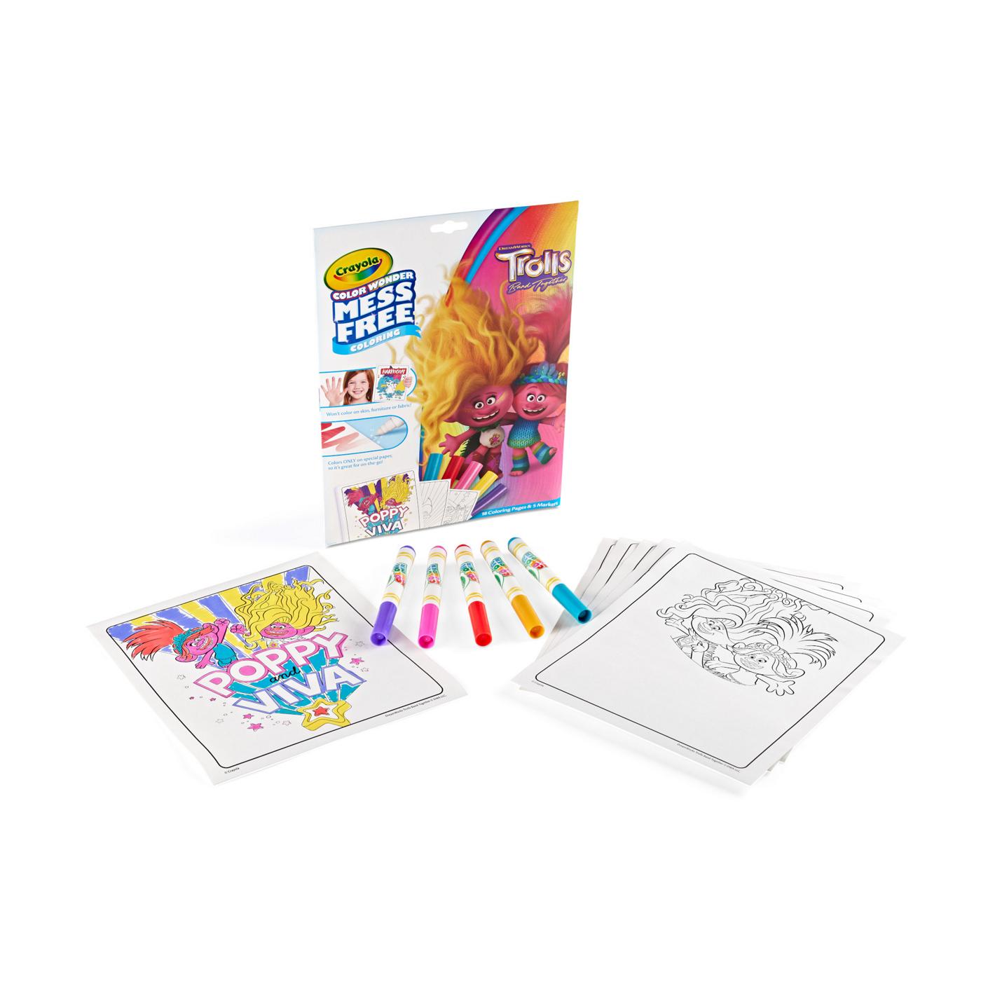 Crayola Color Wonder Mess Free Trolls Coloring Kit; image 2 of 2