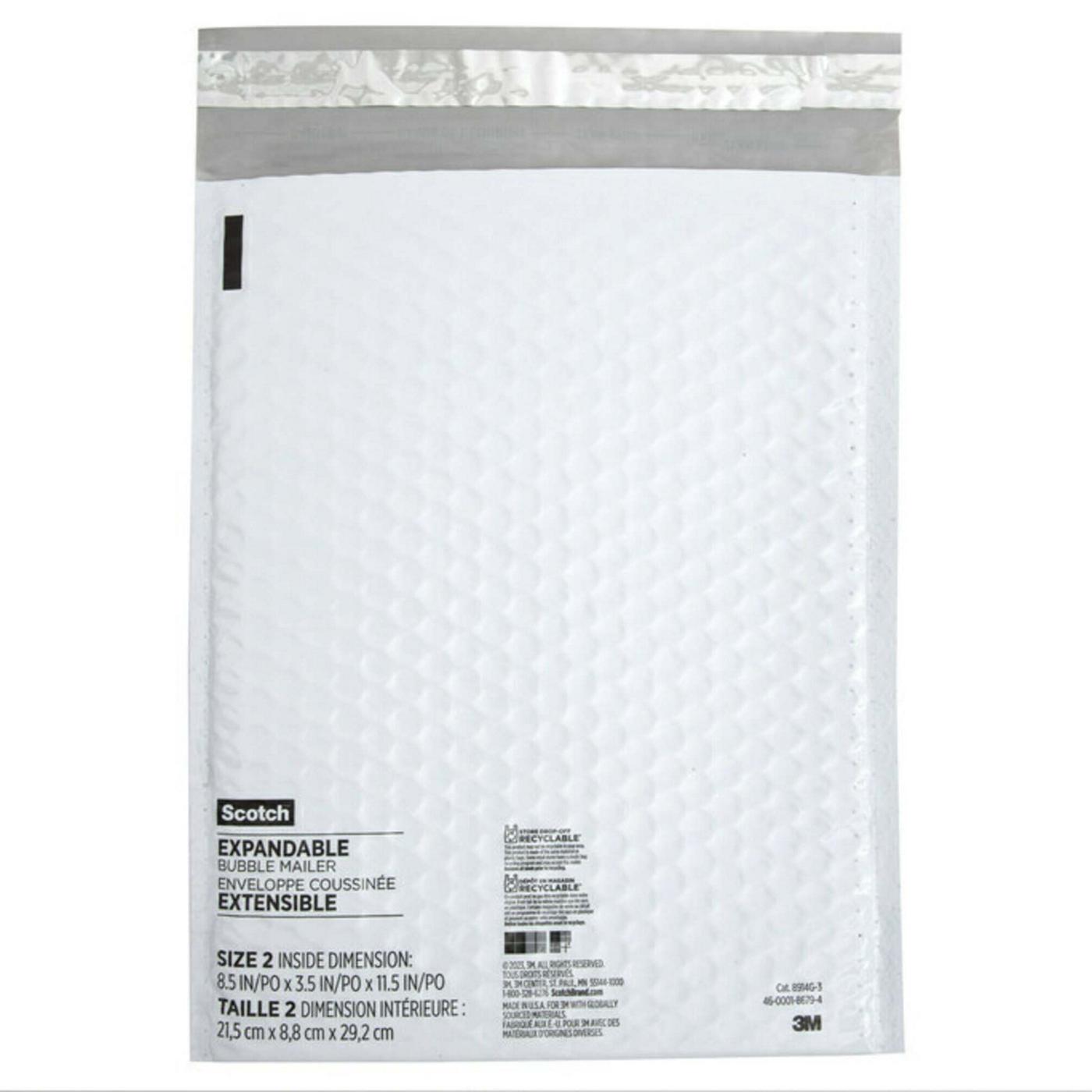 Scotch Expandable Bubble Mailers, 3 Ct; image 2 of 3