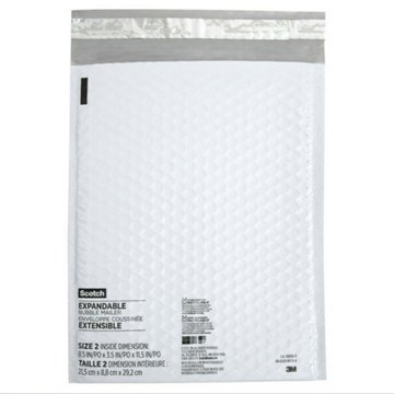 Scotch Expandable Bubble Mailers, 3 Ct, 8.5" x 3.5" x 11.5"