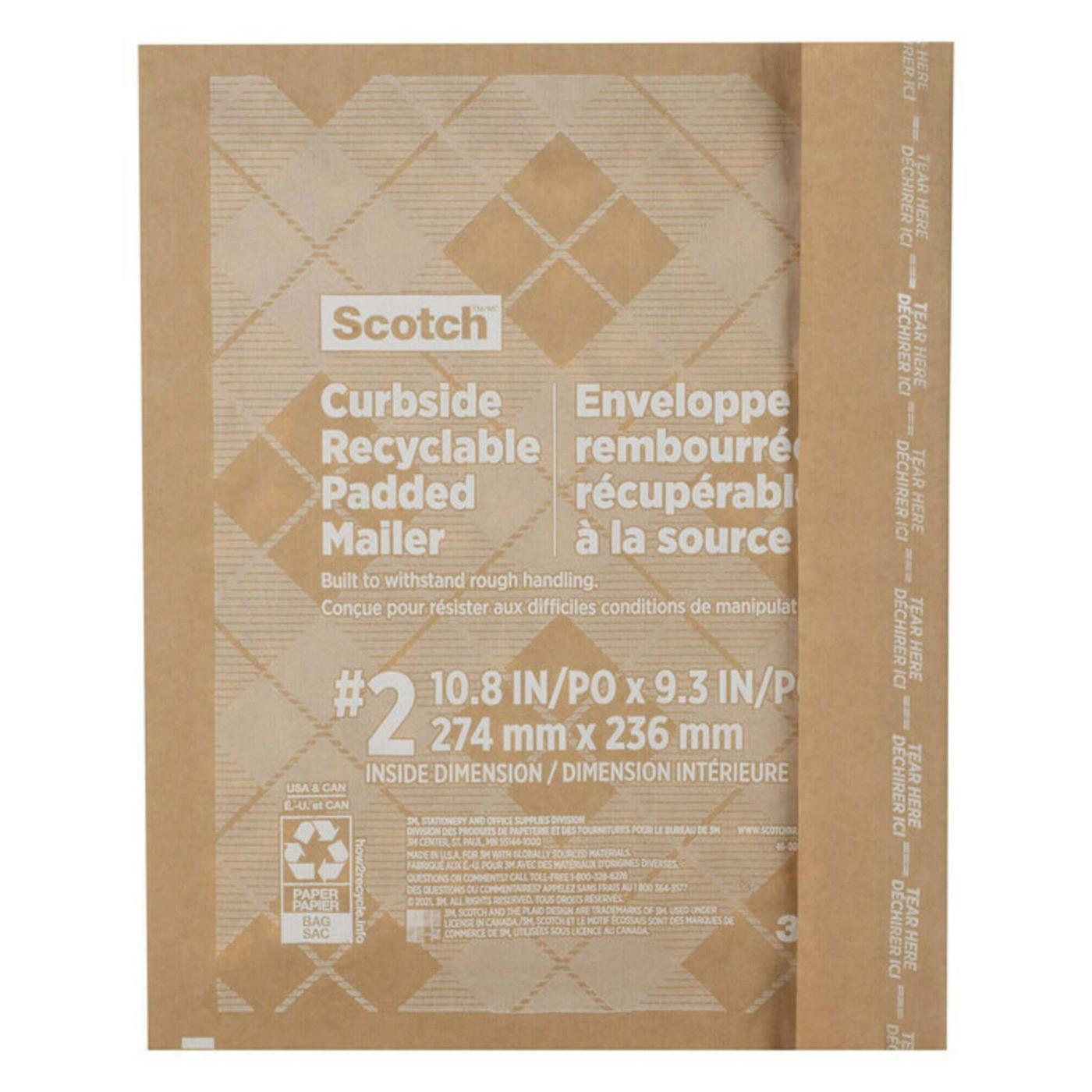 Scotch Recyclable Padded Mailer - Size 2; image 1 of 2