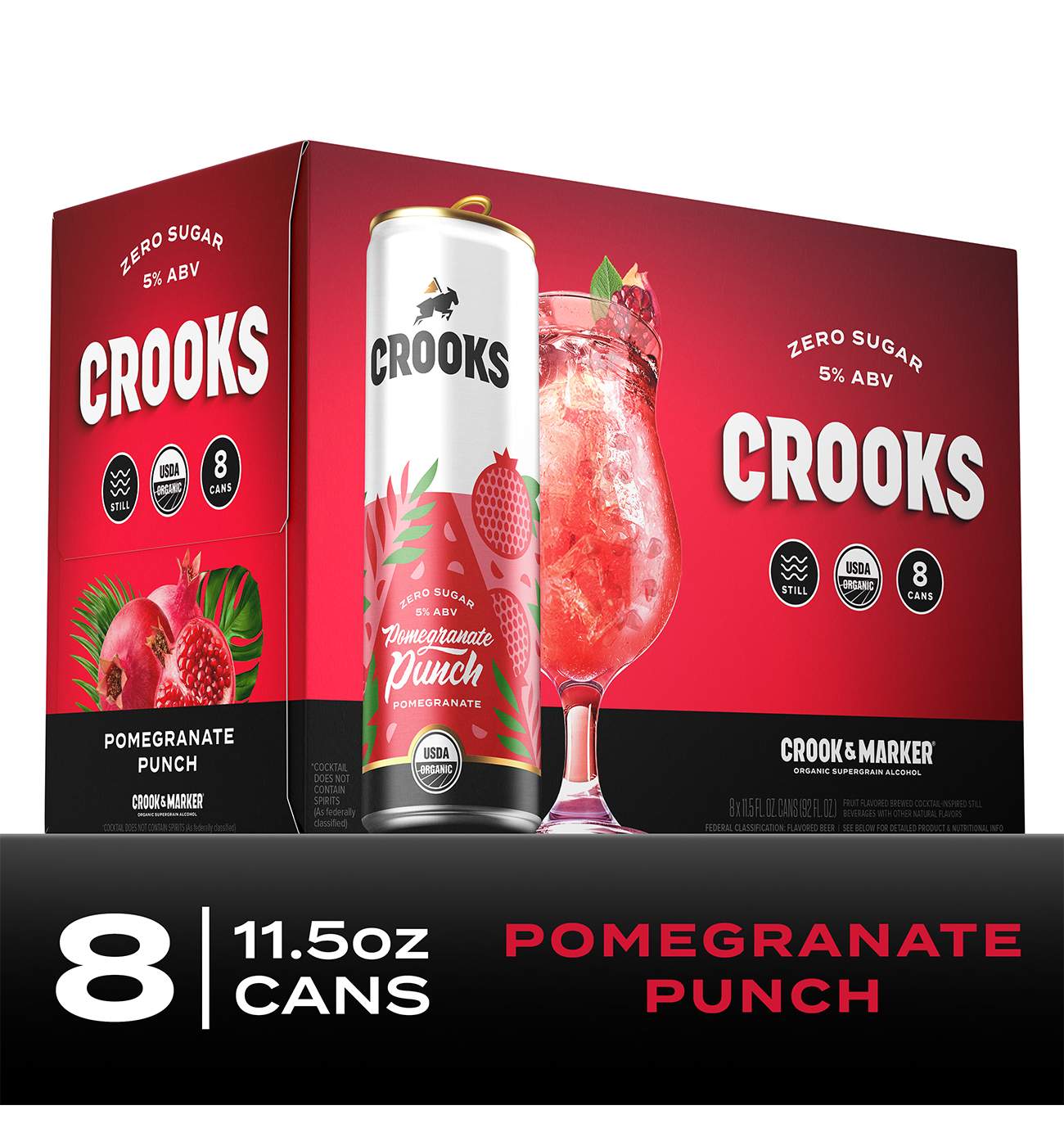 Crook & Marker Crooks Pomegranate Punch still 8 pk Cans; image 2 of 3