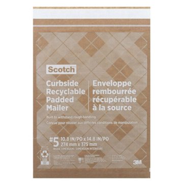 Scotch Recyclable Padded Mailers - Size 5, 10.8" x 14.8"