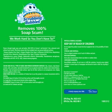 Scrubbing Bubbles Bathroom Grime Fighter Disinfectant Cleaner - Citrus Scent