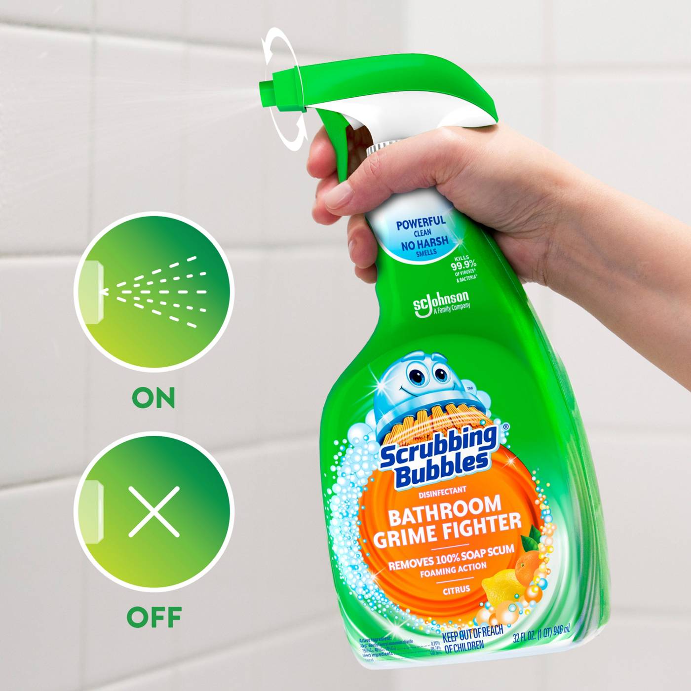 Scrubbing Bubbles Citrus Bathroom Grime Fighter Cleaner Spray; image 3 of 8