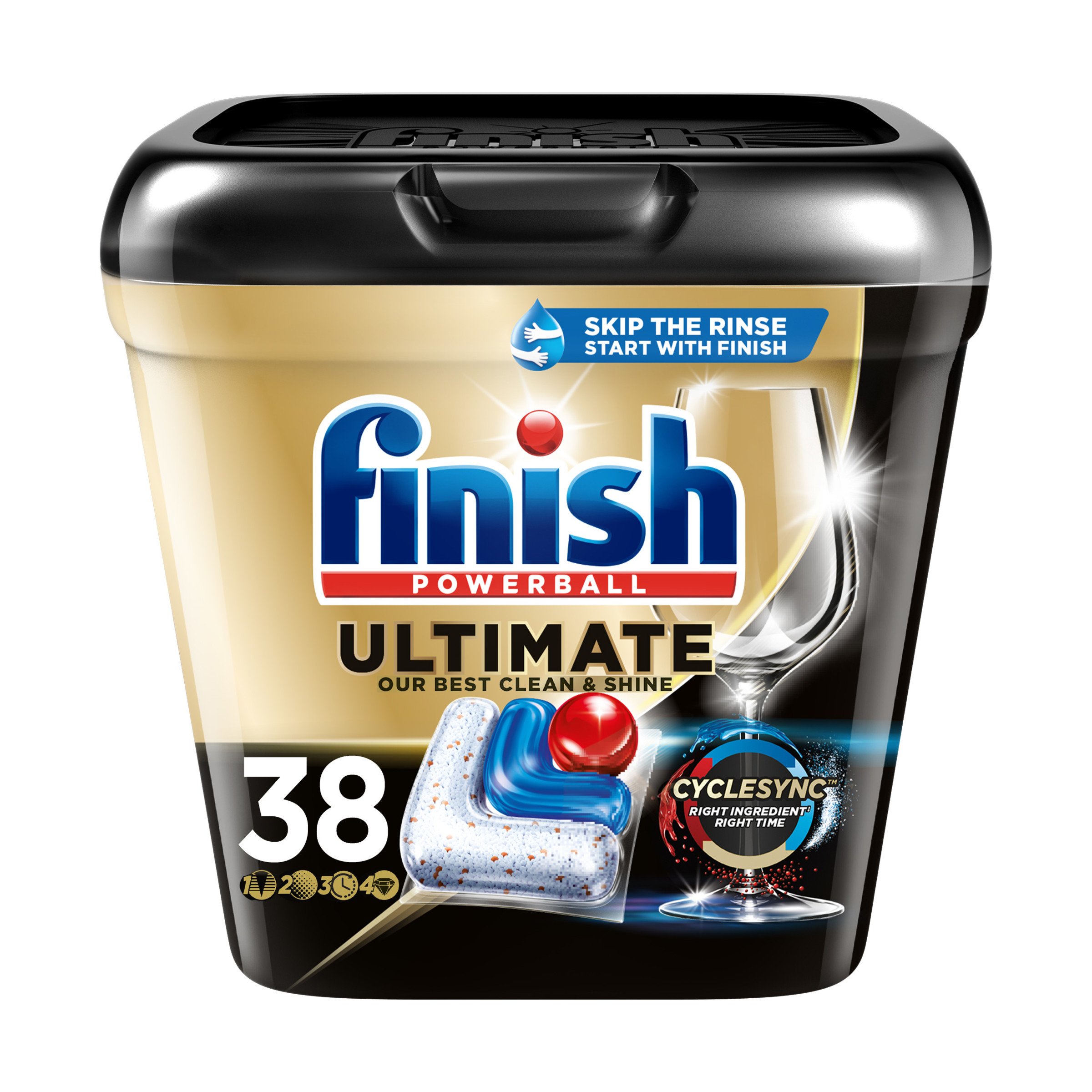 Finish Powerball Ultimate Automatic Dishwasher Detergent Tabs