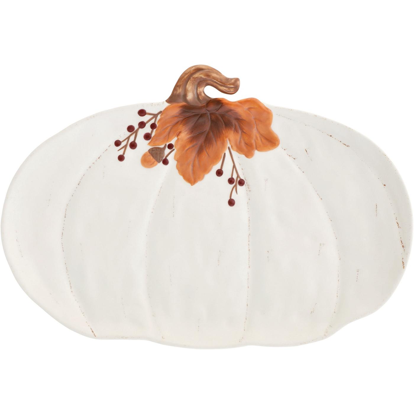 Destination Holiday Fall Pumpkin Serving Platter; image 1 of 2