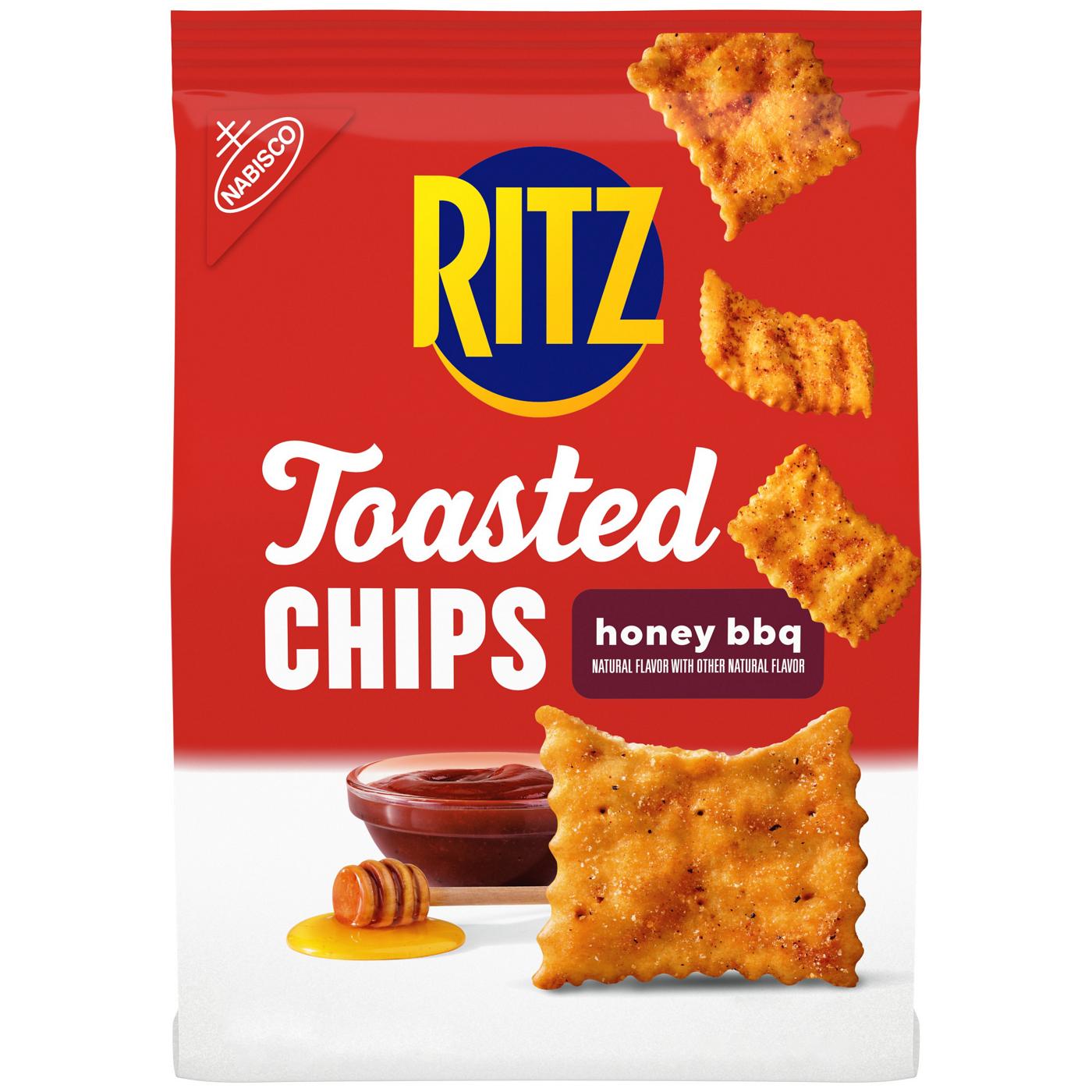 Ritz Toasted Chips Honey BBQ Crackers; image 1 of 9