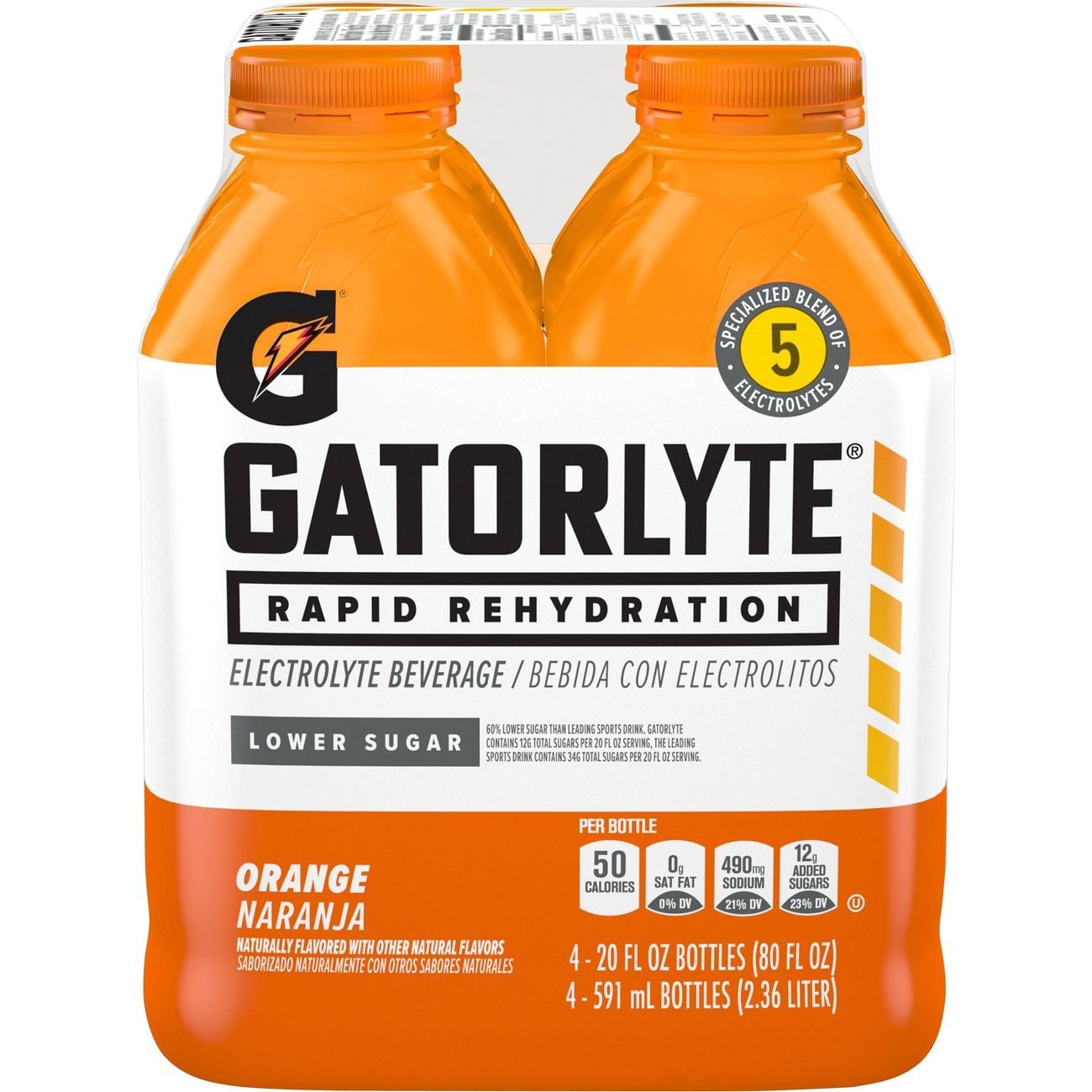 Gatorade Gatorlyte Electrolyte Beverage 20 oz Bottles Orange Shop