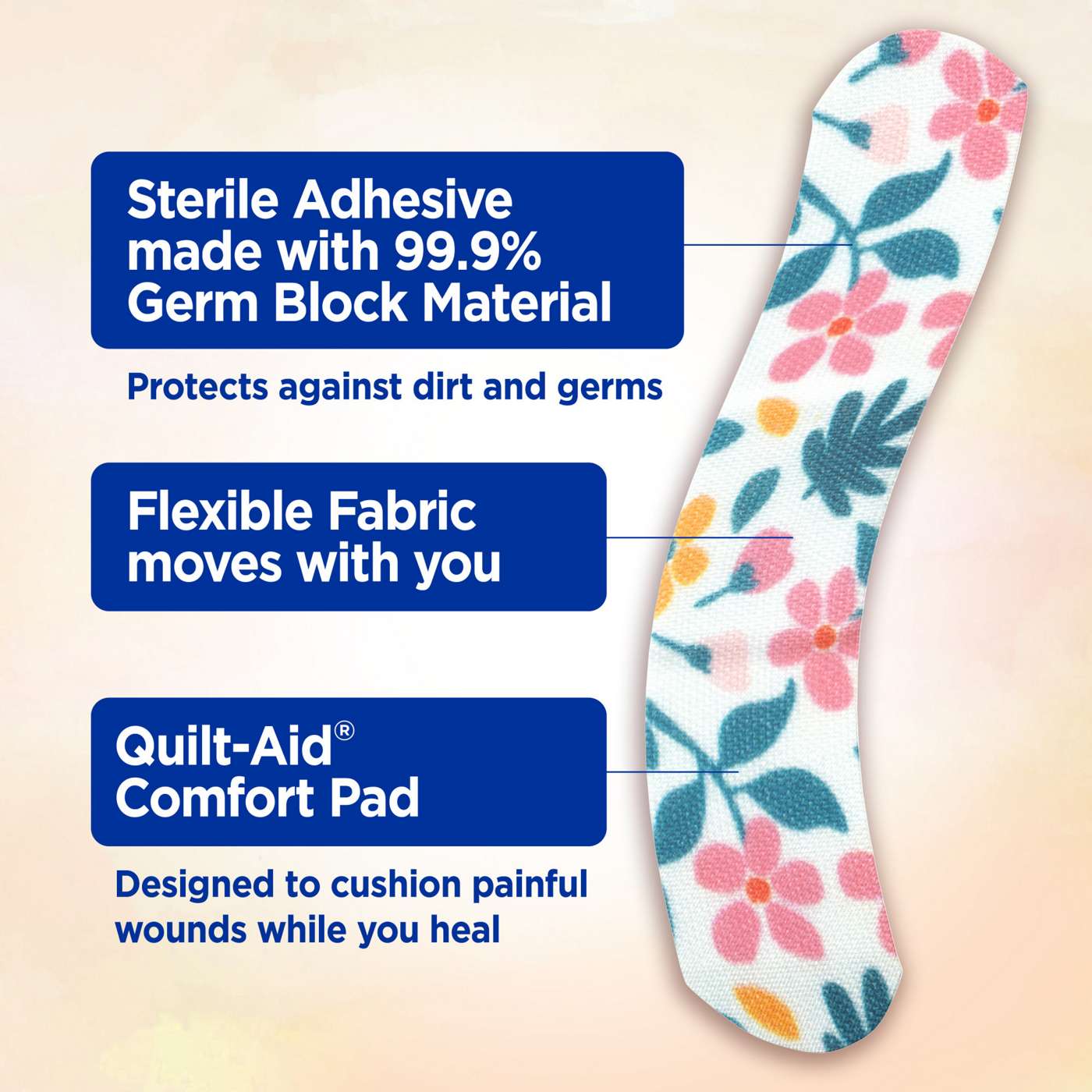 Band-Aid Flexible Fabric Limited Edition Wildflower Adhesive Bandages - Assorted Sizes; image 4 of 7