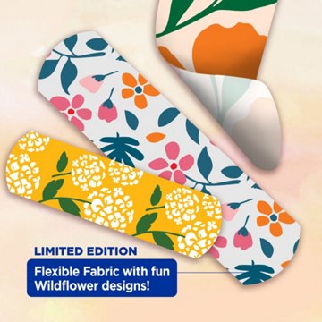 Band-Aid Flexible Fabric Limited Edition Wildflower Adhesive Bandages - Assorted Sizes