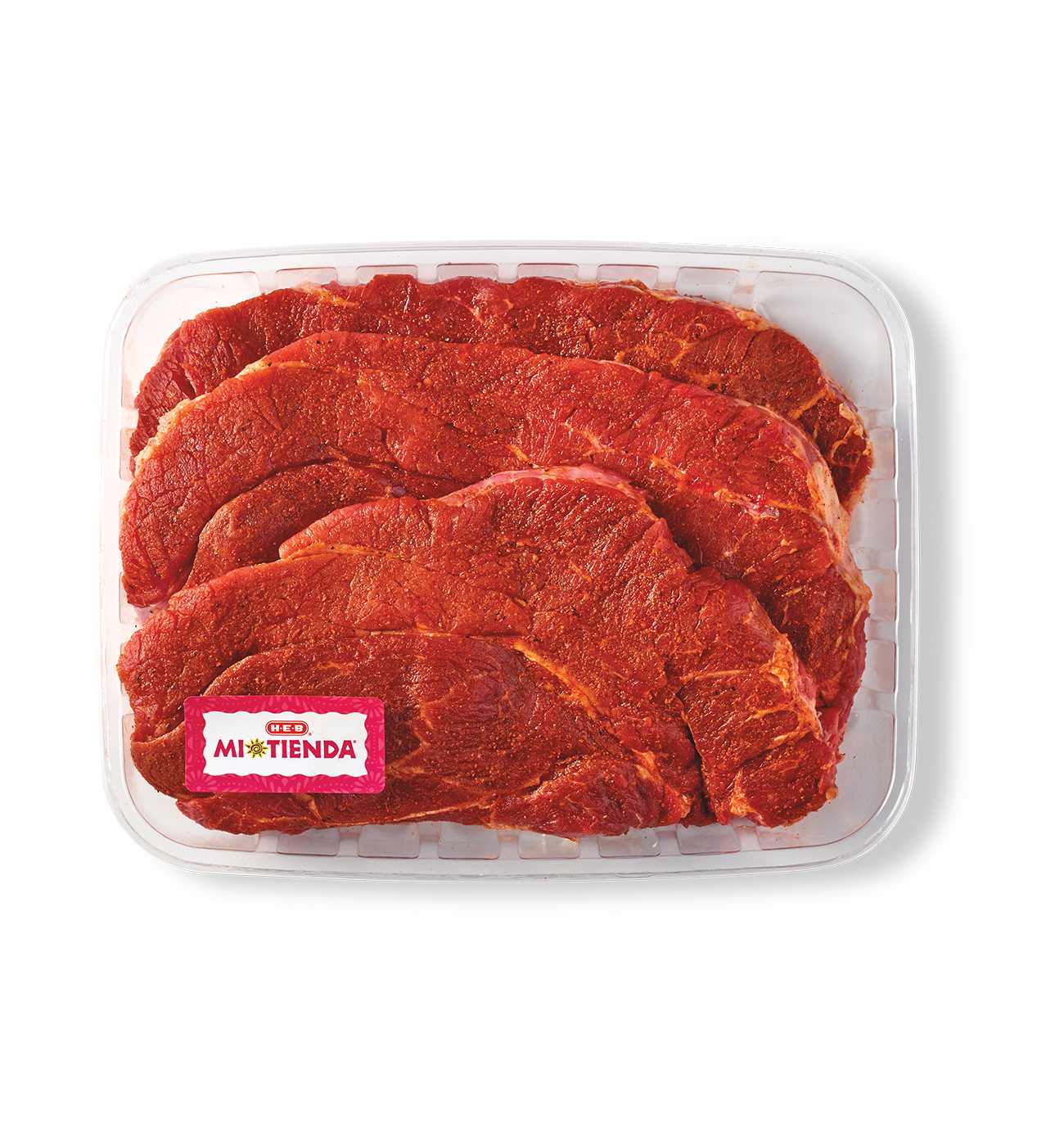 H-E-B Mi Tienda Seasoned Boneless Beef Chuck Steaks – All Purpose – Value Pack; image 1 of 2