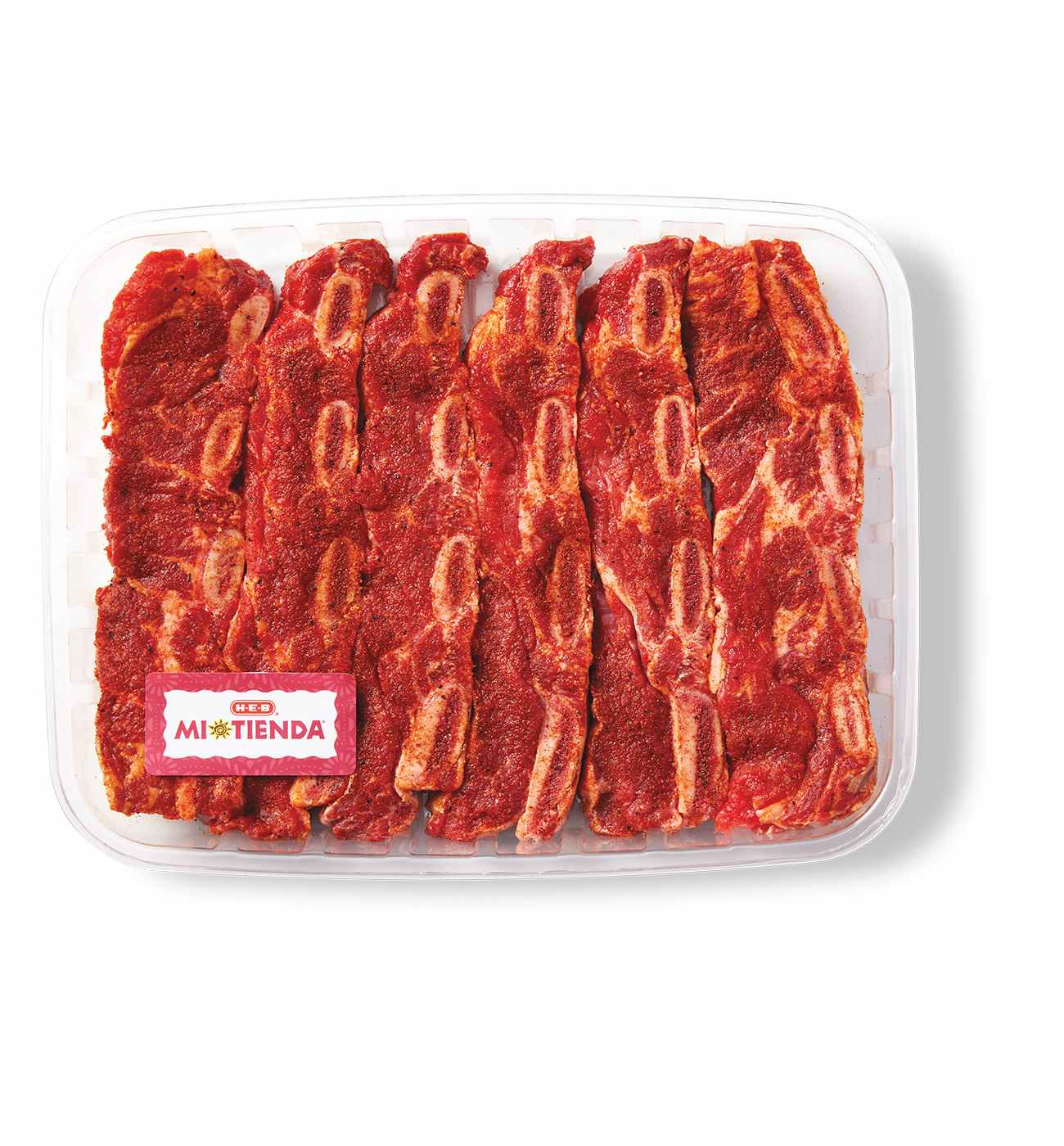 H-E-B Mi Tienda Seasoned Beef Flanken Ribs – Achiote – Value Pack; image 1 of 2