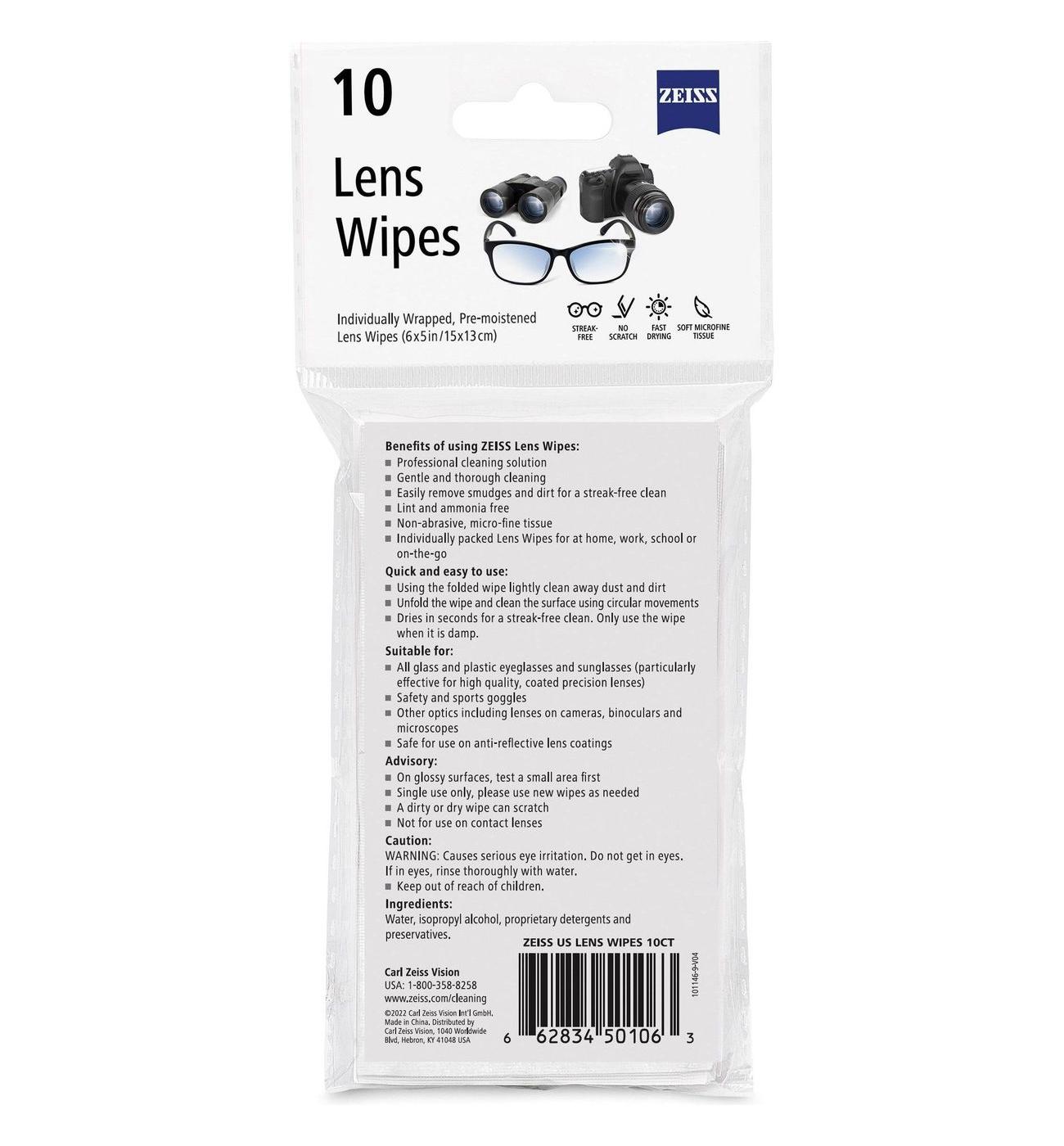 Zeiss Travel Size Lens Cleaning Wipes Pack; image 2 of 2