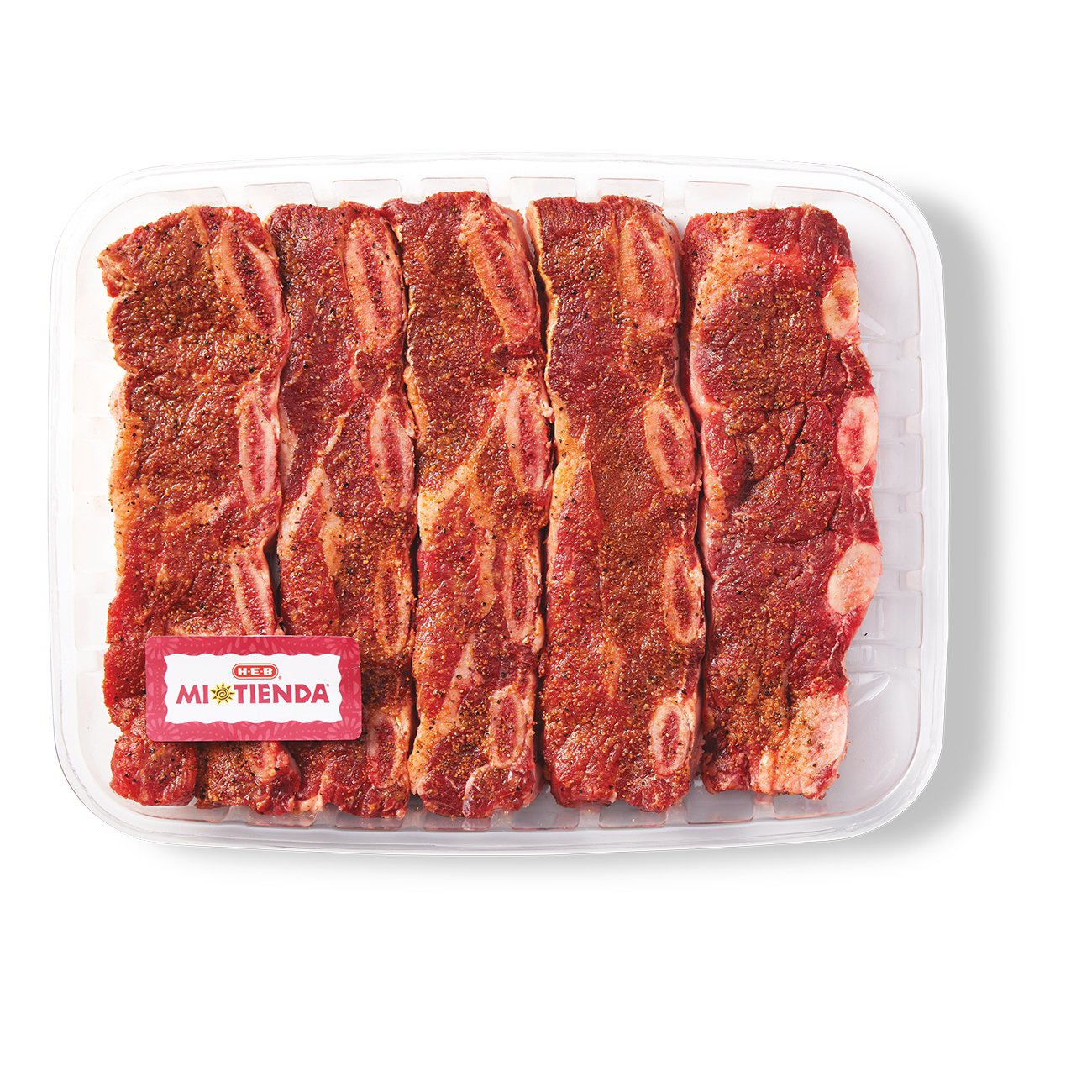 H-E-B Mi Tienda Seasoned Beef Flanken Ribs – Orange Pepper – Value Pack ...