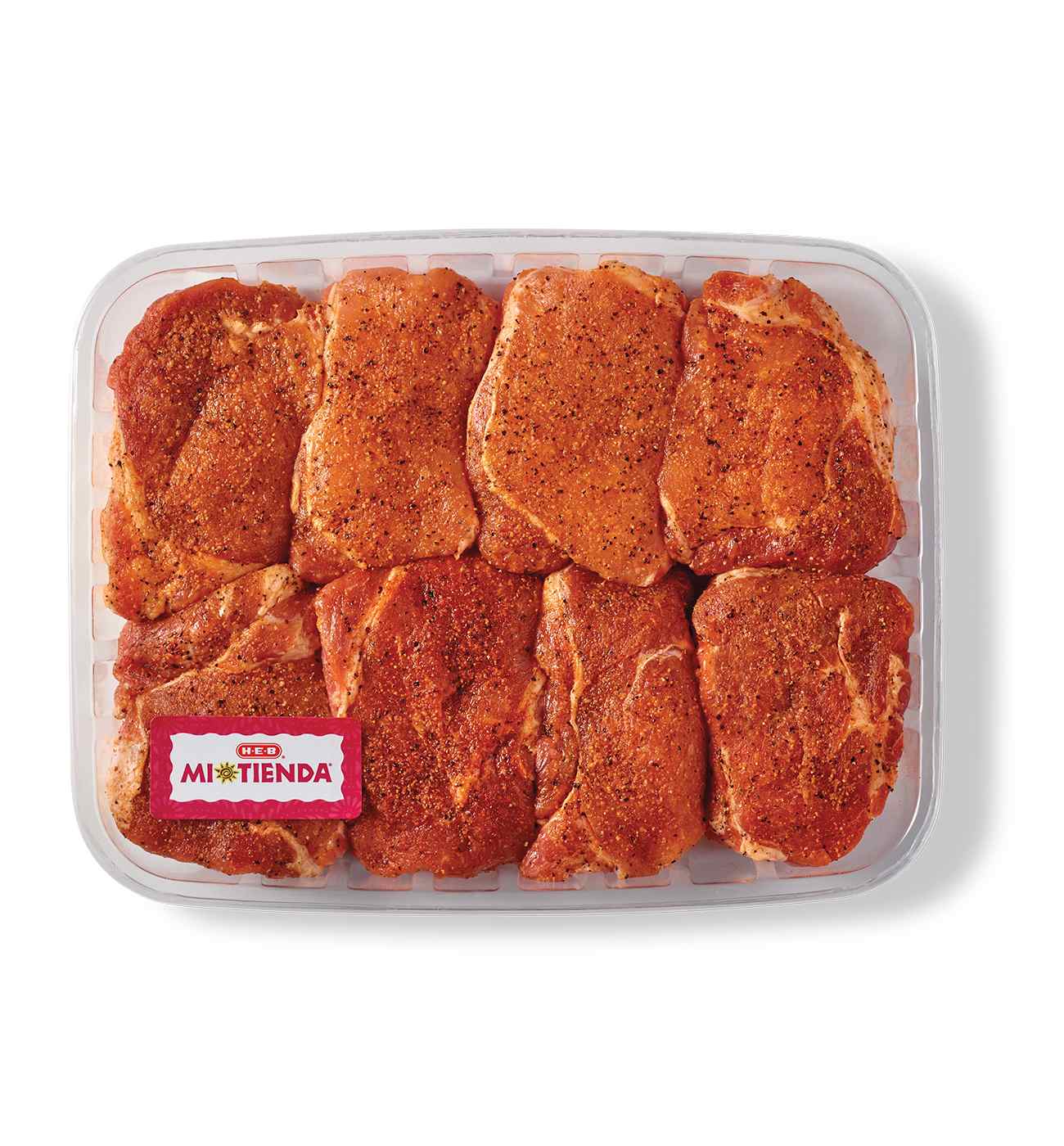 H-E-B Mi Tienda Seasoned Boneless Ribeye Pork Chops – Orange Pepper – Value Pack; image 1 of 2