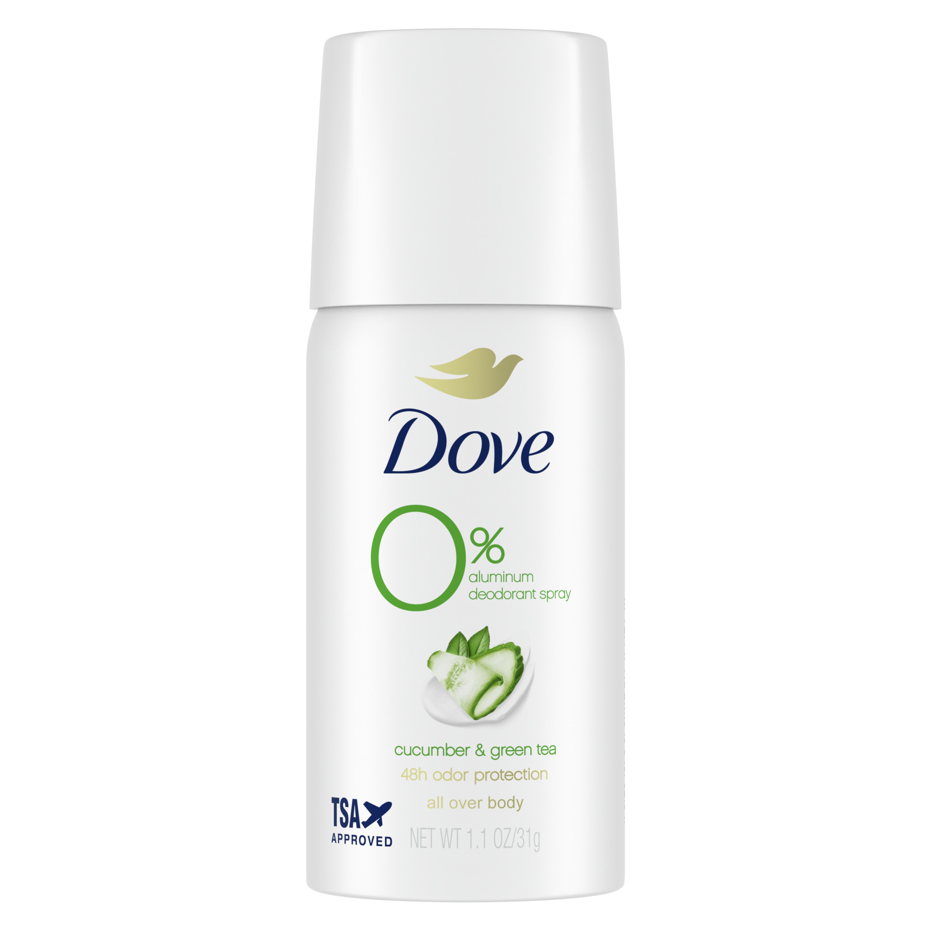 Dove 0% Aluminum Deodorant Spray - Cucumber & Green Tea - Shop ...