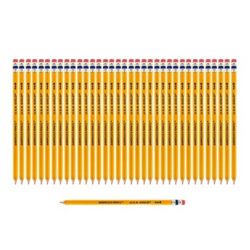 USA Gold Pre-Sharpened No.2 Wooden Pencils, 36 pk