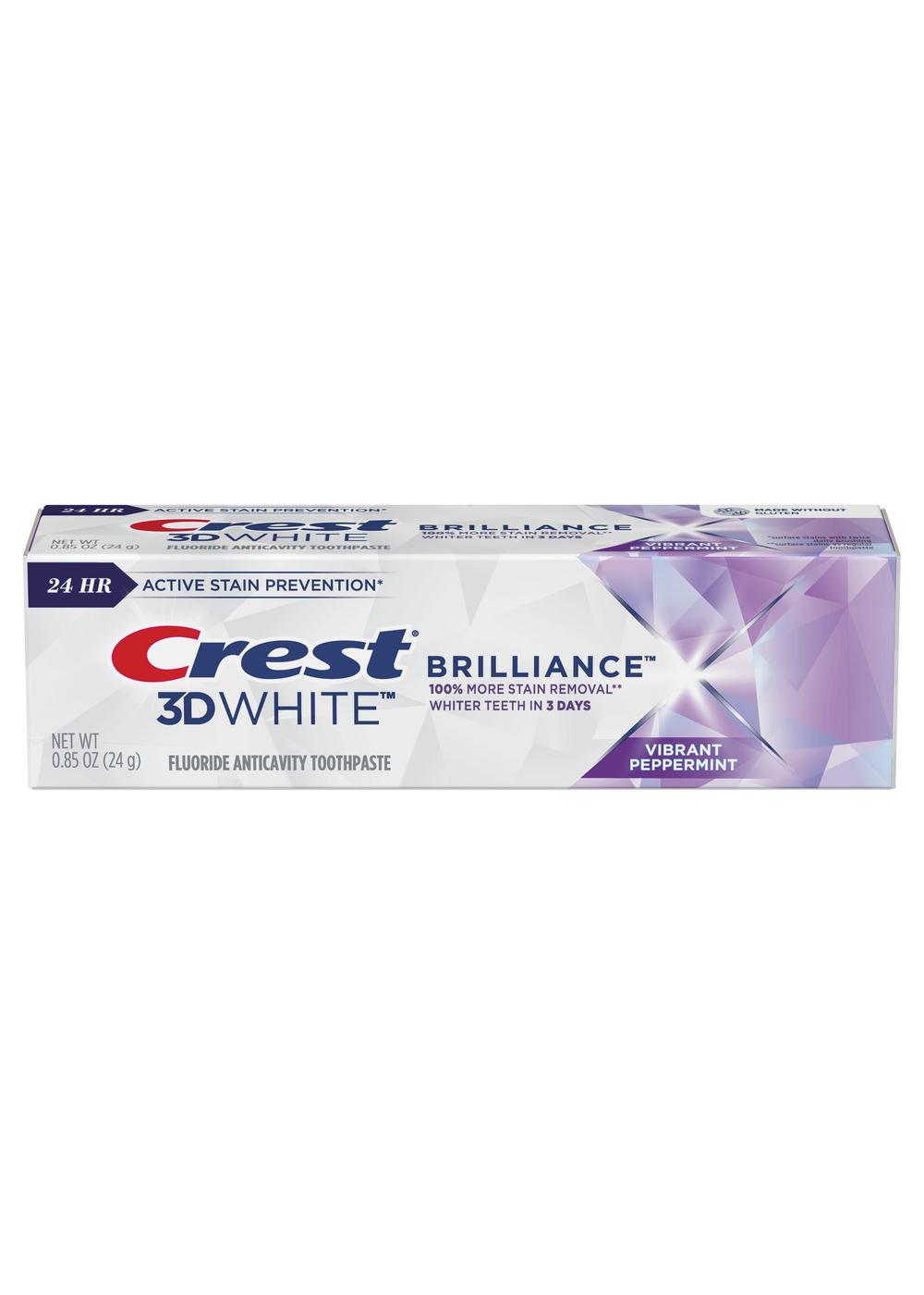 Crest 3D White Brilliance Teeth Whitening Toothpaste - Vibrant Peppermint; image 1 of 9