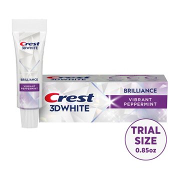 Crest Travel Size 3D White Brilliance Whitening Toothpaste - Vibrant Peppermint, 0.85 oz