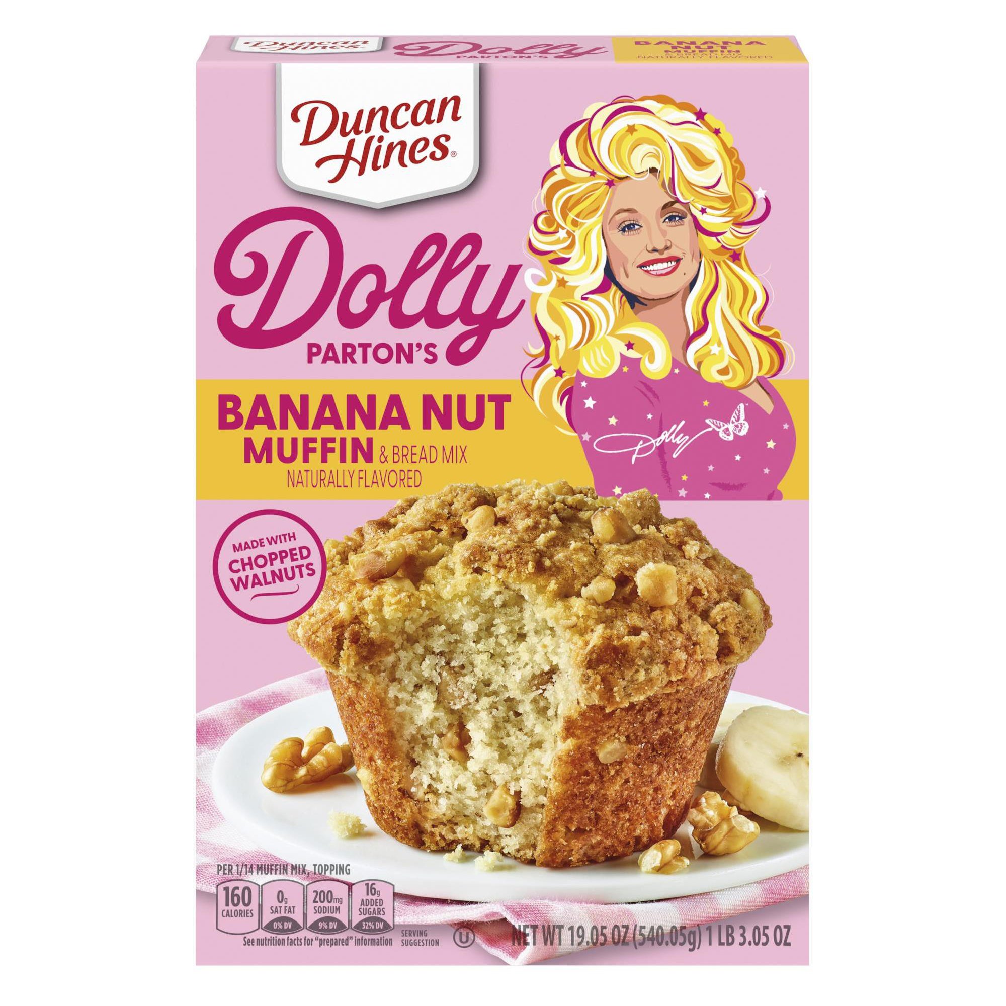 Duncan hines dolly parton s banana nut muffin mix shop baking mixes