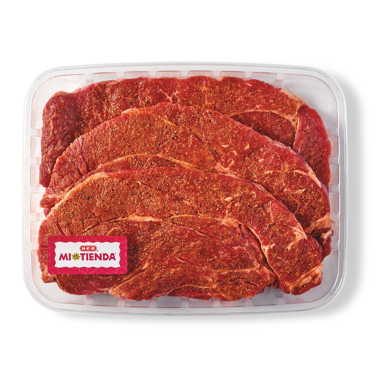 HEB Mi Tienda Seasoned Boneless Beef Chuck Steaks Orange Pepper