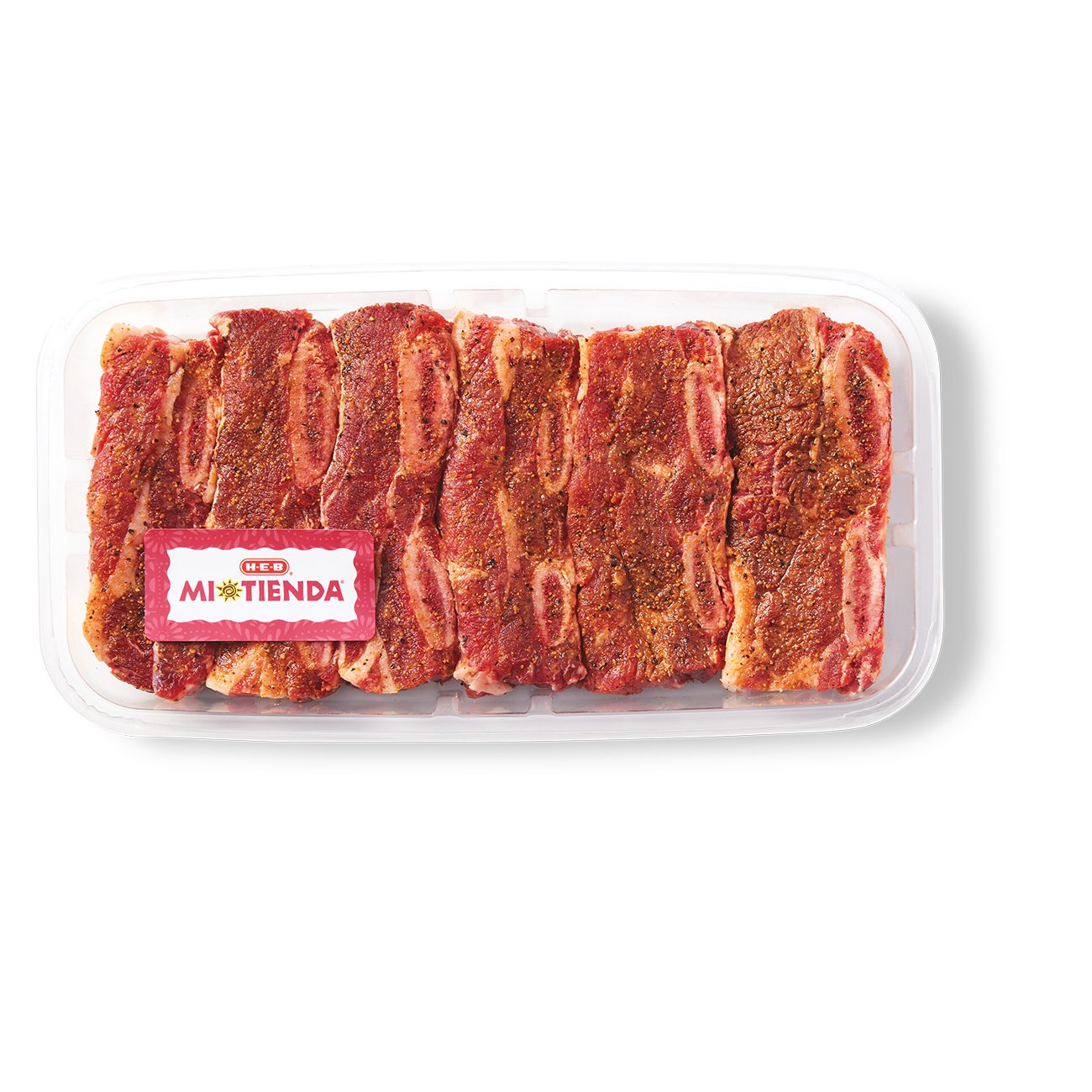 H-E-B Mi Tienda Seasoned Beef Flanken Ribs – Orange Pepper - Shop Beef ...