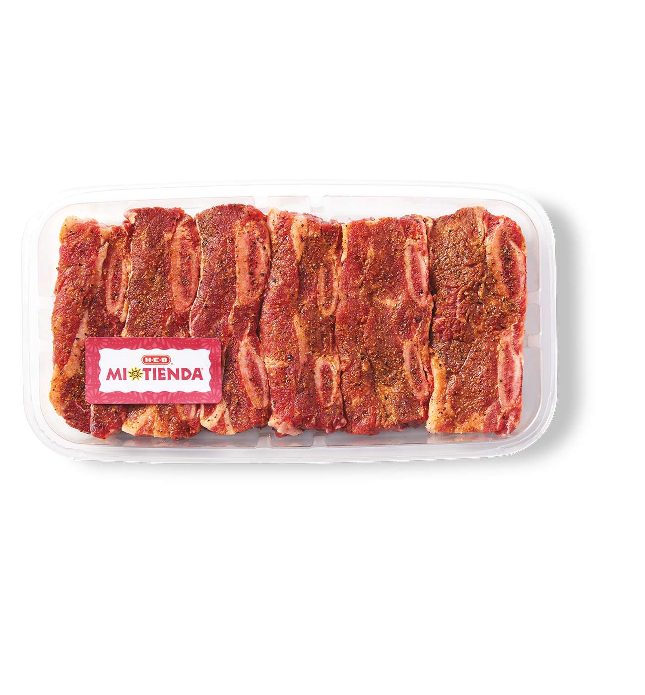 H-E-B Mi Tienda Seasoned Beef Flanken Ribs – Orange Pepper; image 1 of 2