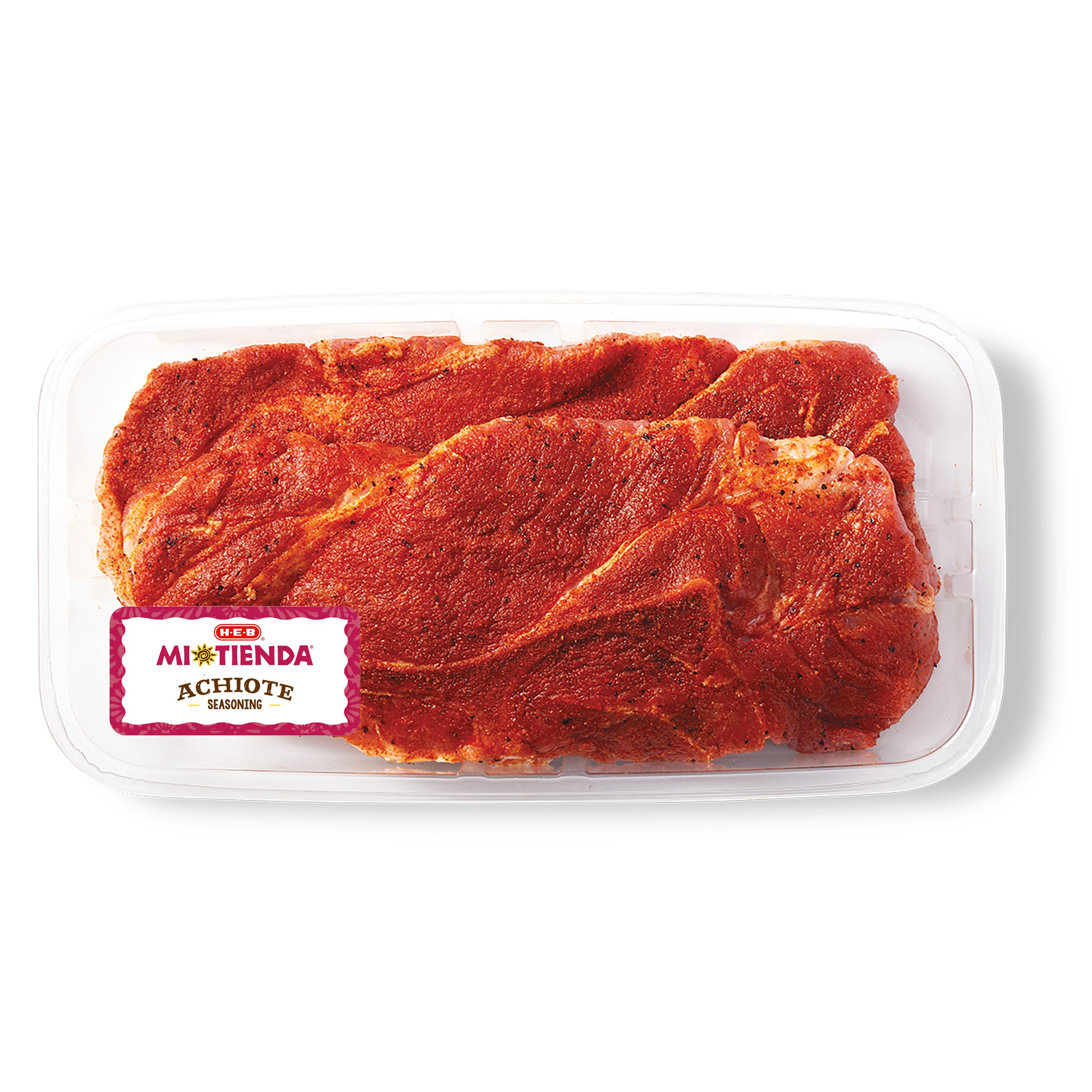 HEB Mi Tienda Seasoned Bonein Pork Butt Steaks Achiote Shop Pork