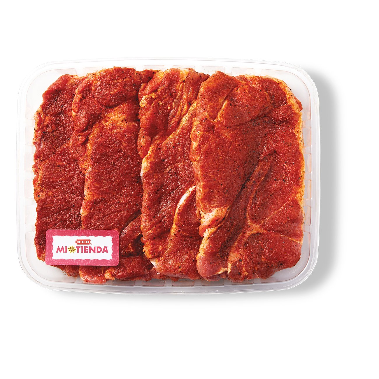 HEB Mi Tienda Seasoned Bonein Pork Butt Steaks Achiote Value