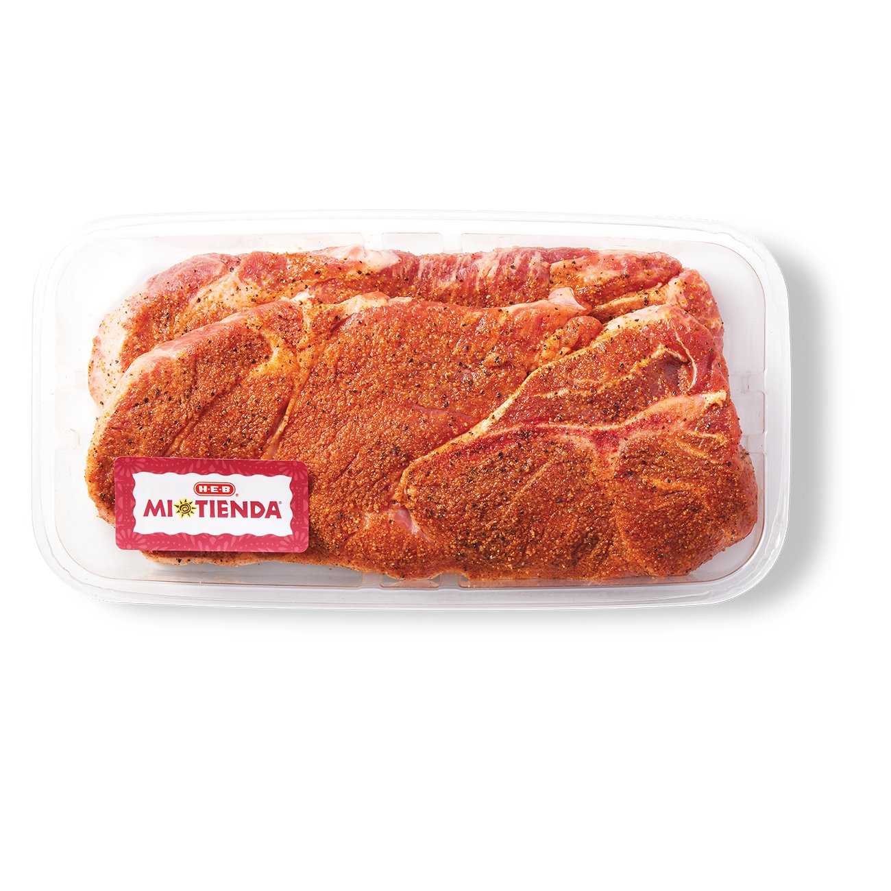 HEB Mi Tienda Seasoned Bonein Pork Butt Steaks Orange Pepper