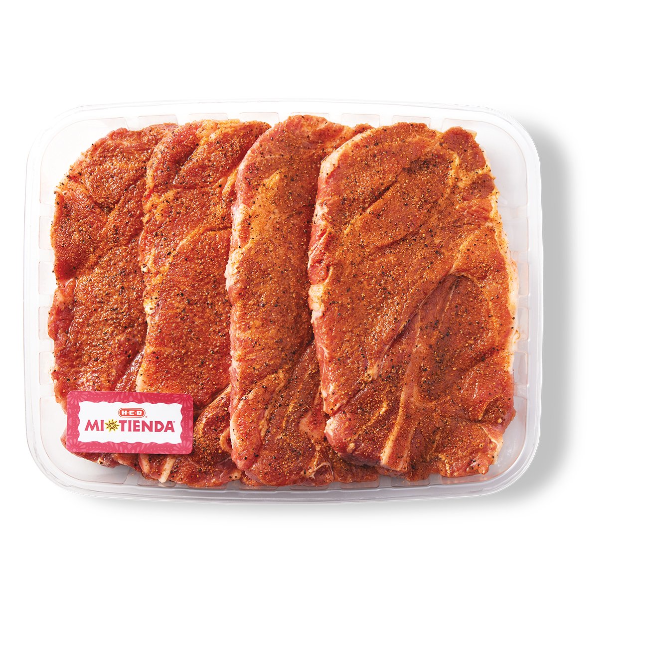HEB Mi Tienda Seasoned Bonein Pork Butt Steaks Orange Pepper