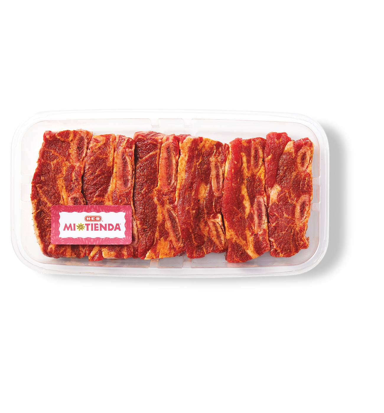 H-E-B Mi Tienda Seasoned Beef Flanken Ribs – All Purpose; image 1 of 2