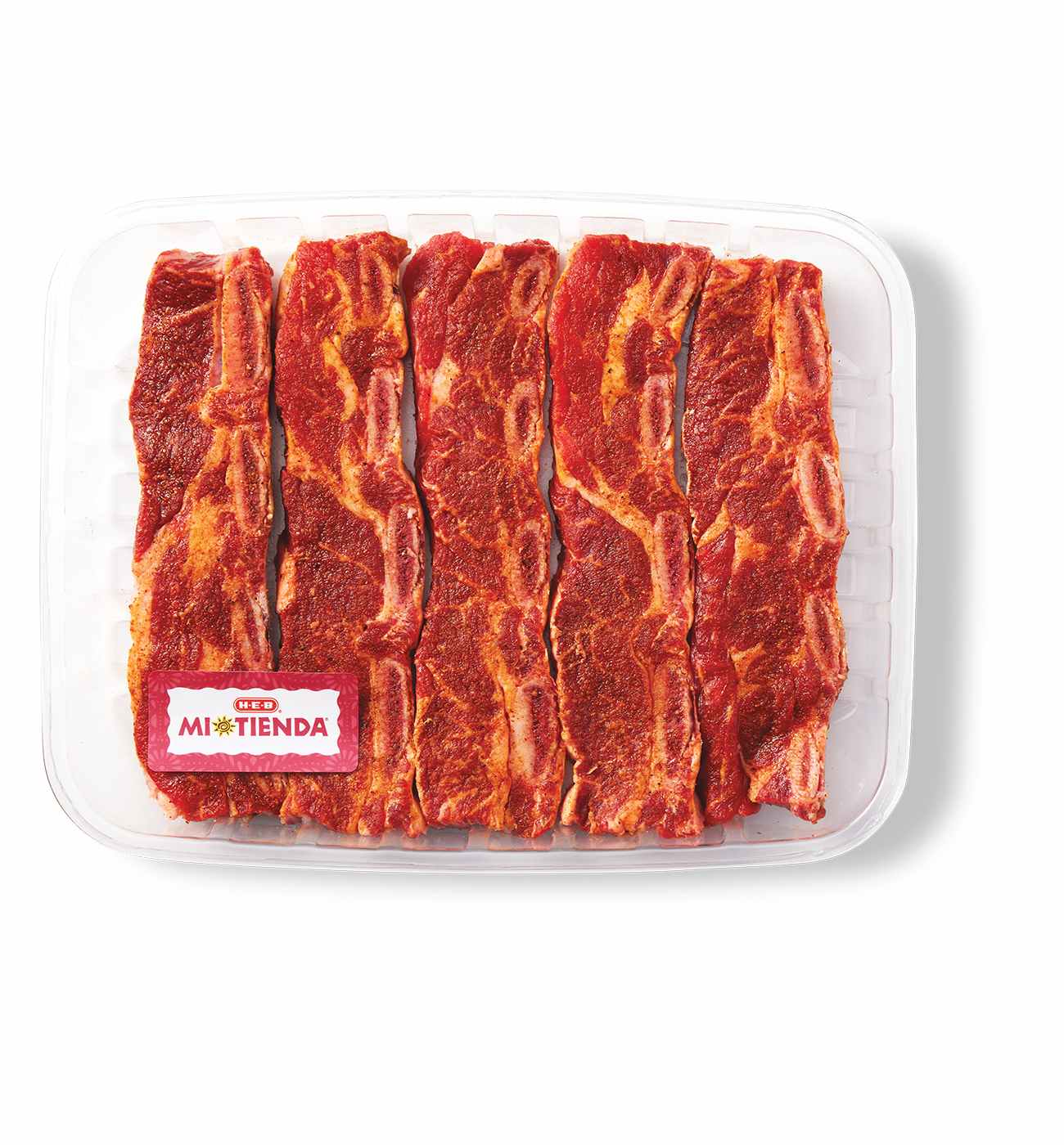 H-E-B Mi Tienda Seasoned Beef Flanken Ribs – All Purpose – Value Pack; image 1 of 2