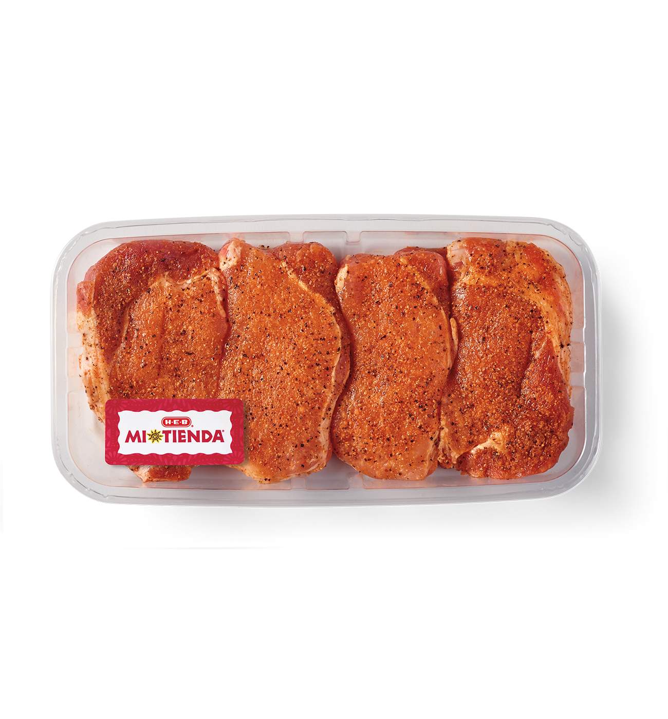 H-E-B Mi Tienda Seasoned Boneless Ribeye Pork Chops – Orange Pepper; image 1 of 2