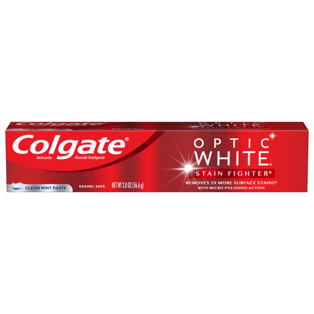 Colgate Optic White Stain Fighter Toothpaste - Clean Mint - Shop ...