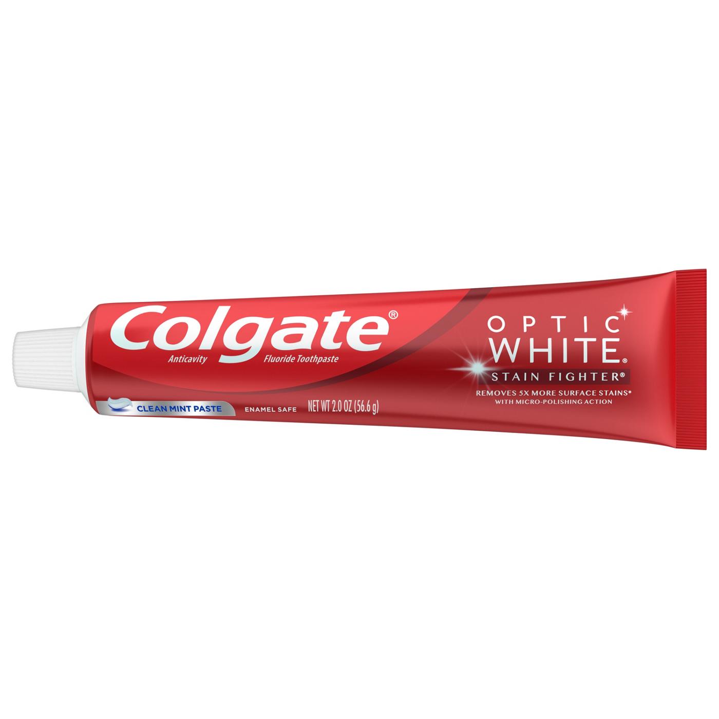 Colgate Optic White Stain Fighter Toothpaste - Clean Mint; image 8 of 10