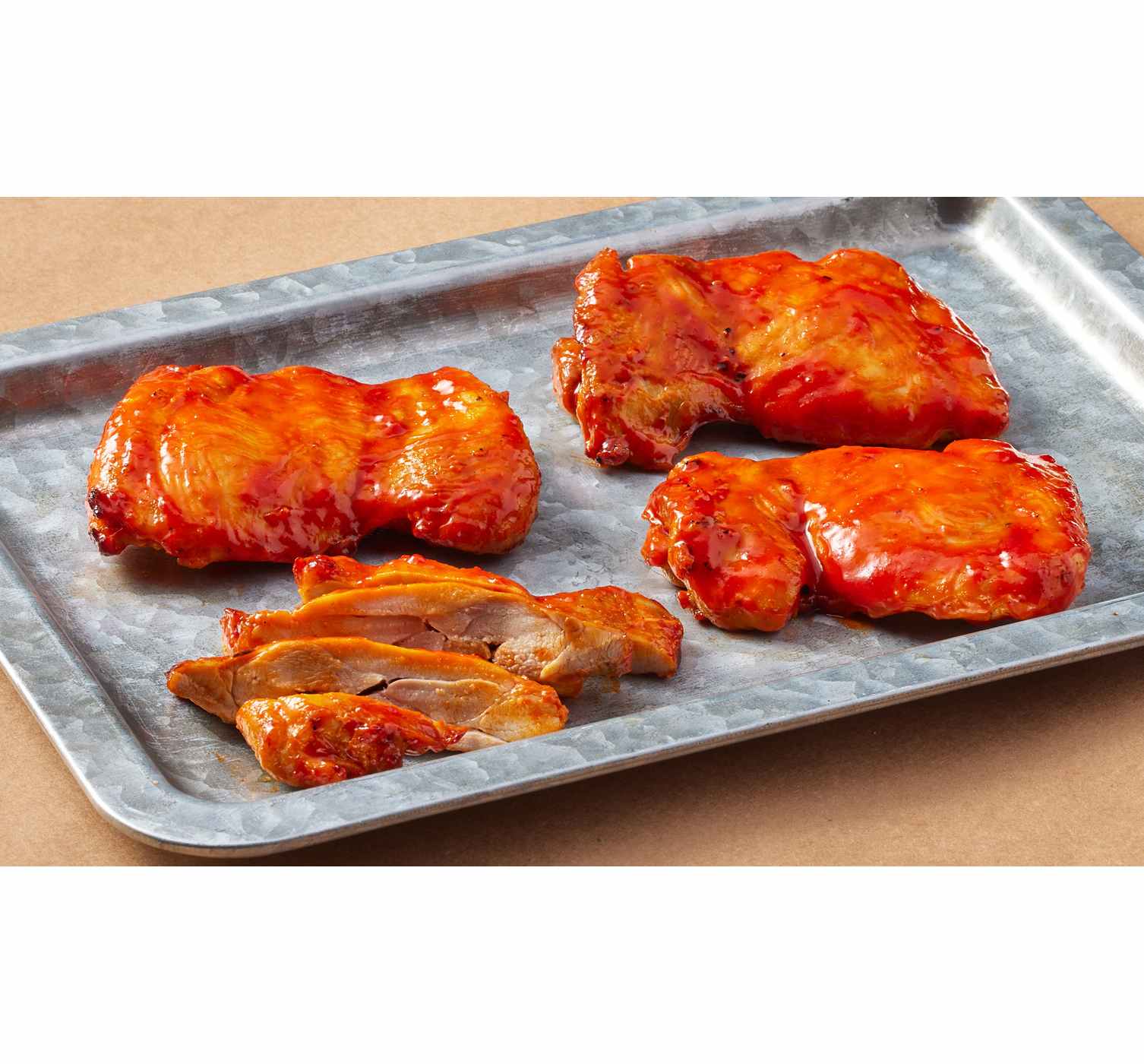 H-E-B Meat Market Marinated Boneless Chicken Thigh - Hot Wing Sauce; image 2 of 4