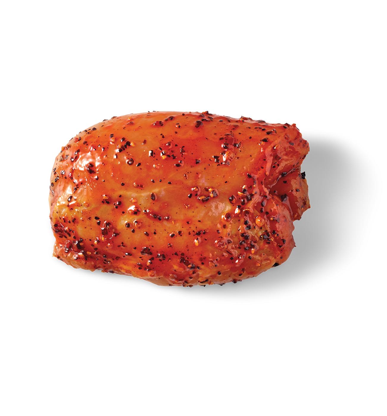 H-E-B Meat Market Marinated Boneless Chicken Thigh – Smoky BBQ; image 1 of 4