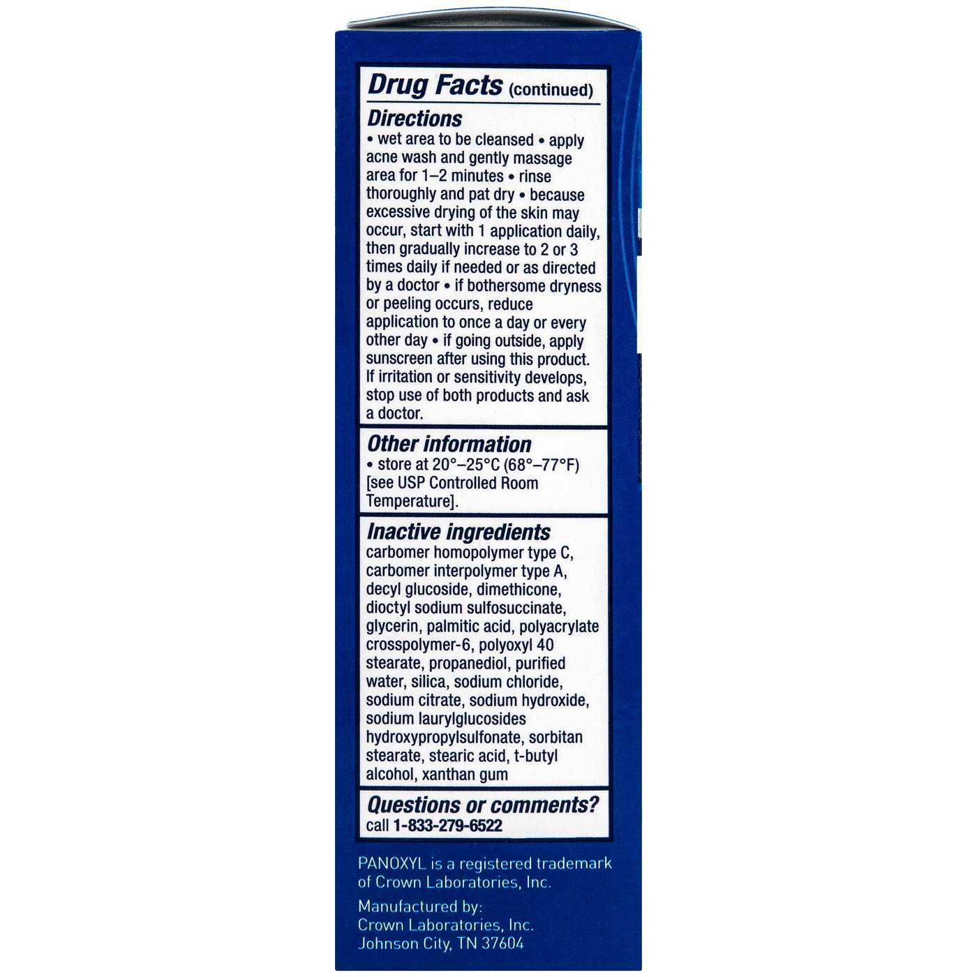 PanOxyl Acne Foaming Wash 10%; image 3 of 4