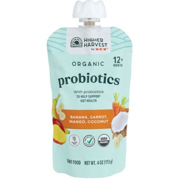 Higher Harvest by H-E-B Organic Probiotics Baby Food - Banana Carrot Mango & Coconut, 4 oz