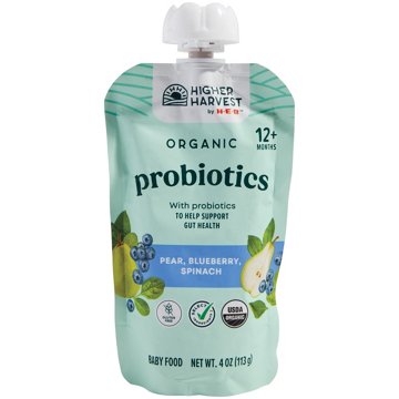Higher Harvest by H-E-B Organic Probiotics Baby Food - Pear Blueberry & Spinach, 4 oz
