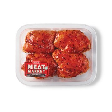 H-E-B Meat Market Marinated Boneless Chicken Thighs – Smoky BBQ