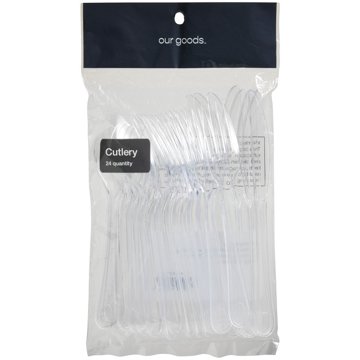 our goods Clear Disposable Cutlery Combo, 24 ct