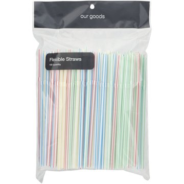 our goods Flexible Drinking Straws, 180 ct