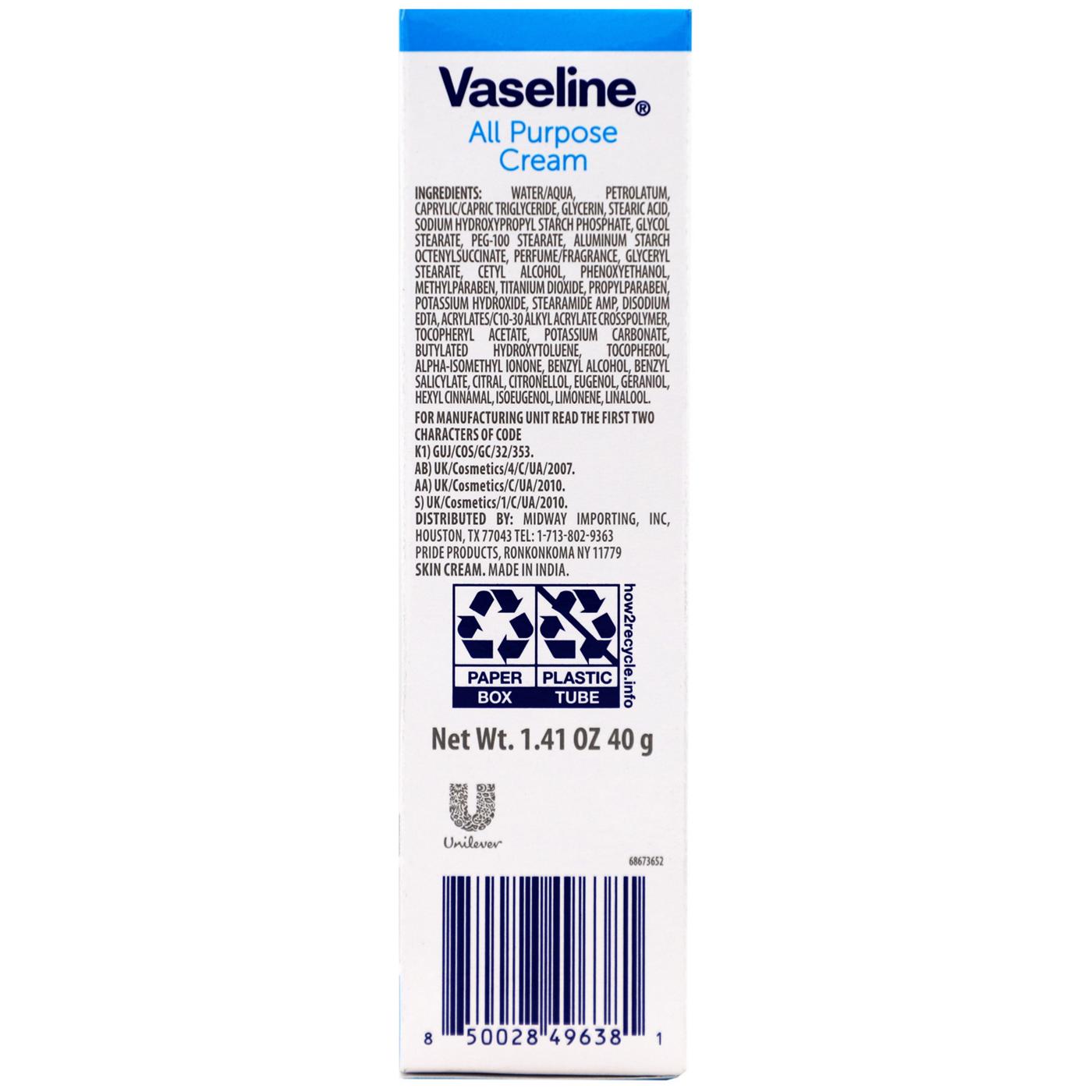 Vaseline Travel Size All Purpose Cream; image 2 of 2