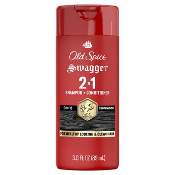Old Spice Swagger 2in1 Travel Size Shampoo & Conditioner for Men, Healthier, Fuller, More Moisturized Looking Hair, Travel Size 3oz