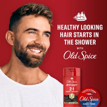 Old Spice Swagger 2in1 Travel Size Shampoo & Conditioner for Men, Healthier, Fuller, More Moisturized Looking Hair, Travel Size 3oz
