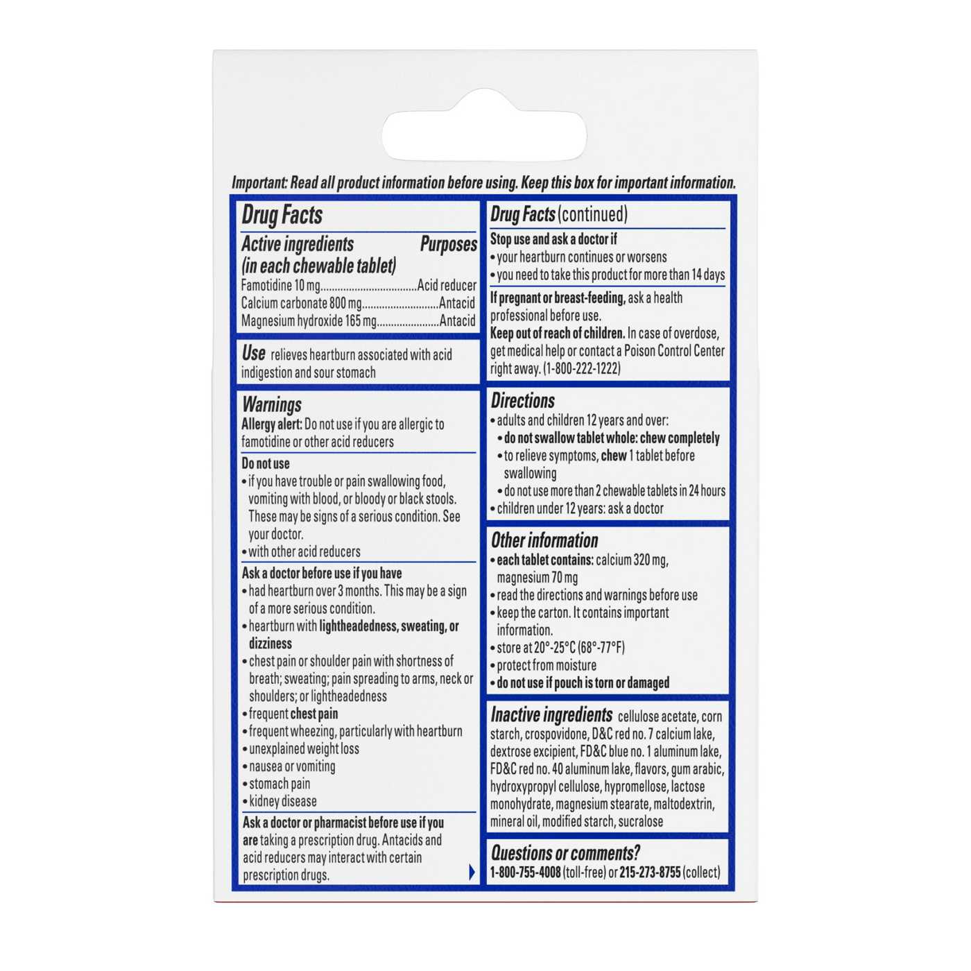 Pepcid Complete Dual Action Chewable Tablets - Berry; image 5 of 6