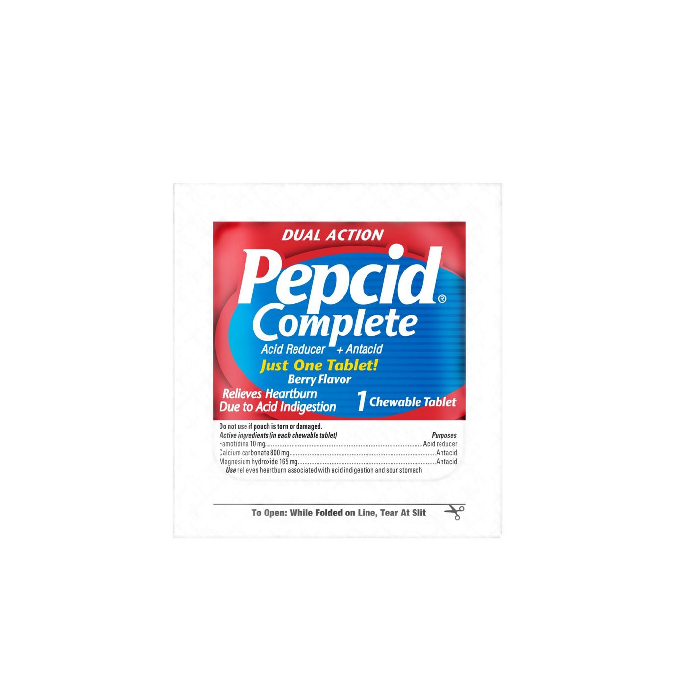 Pepcid Complete Dual Action Chewable Tablets - Berry; image 6 of 6