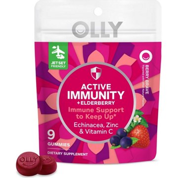 OLLY Travel Size Immunity Support with Elderberry, Zinc, Vitamin C Gummies